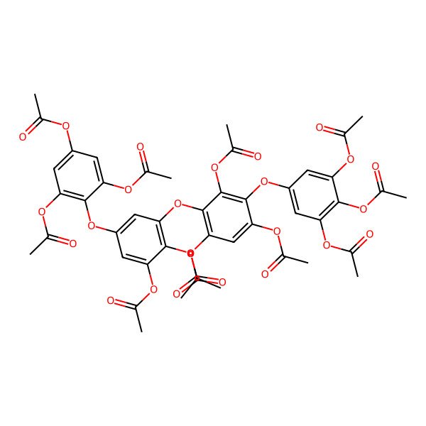 2D Structure of [3,5-Diacetyloxy-4-[3,4-diacetyloxy-5-[2,4,6-triacetyloxy-3-(3,4,5-triacetyloxyphenoxy)phenoxy]phenoxy]phenyl] acetate