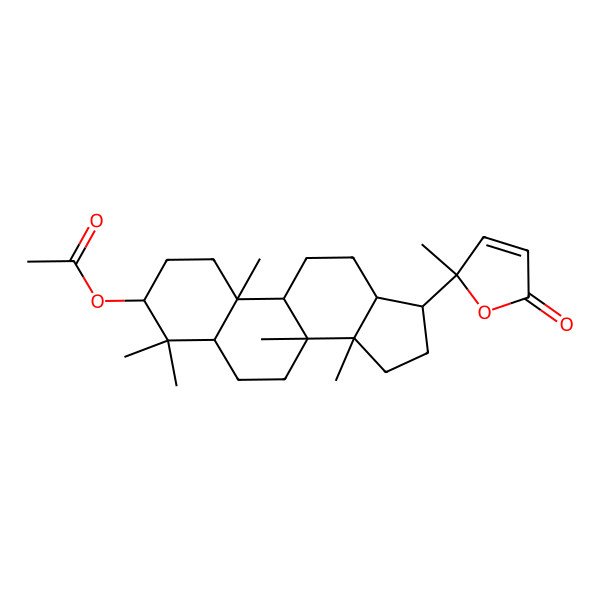 2D Structure of [4,4,8,10,14-pentamethyl-17-(2-methyl-5-oxofuran-2-yl)-2,3,5,6,7,9,11,12,13,15,16,17-dodecahydro-1H-cyclopenta[a]phenanthren-3-yl] acetate
