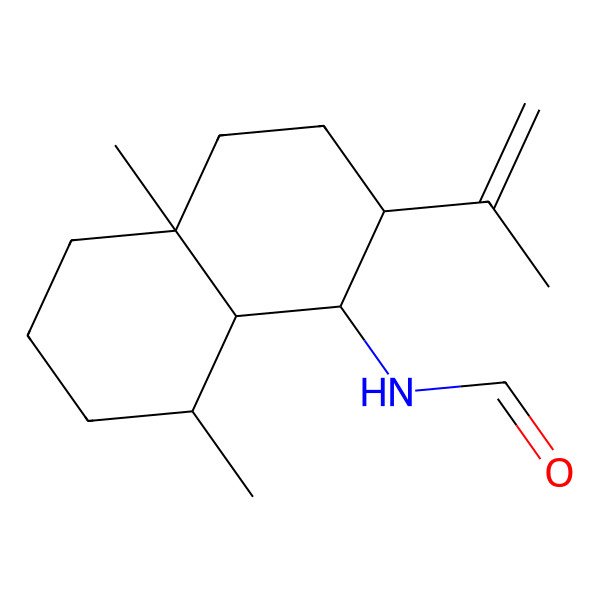 2D Structure of N-[(1S,2S,4aR,8R,8aS)-4a,8-dimethyl-2-prop-1-en-2-yl-2,3,4,5,6,7,8,8a-octahydro-1H-naphthalen-1-yl]formamide