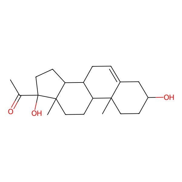2D Structure of 17alpha-Hydroxypregnenolone