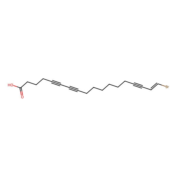 2D Structure of 18-bromo-17Z-octadecen-5,7,15-triynoic acid