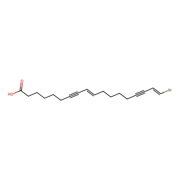 2D Structure of 18-bromo-9E,17E-Octadecadiene-7,15-diynoic acid
