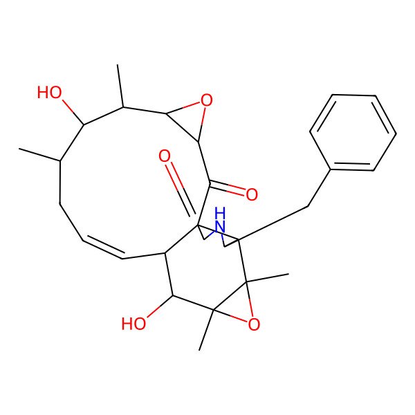 2D Structure of 18-deoxy-21-oxo-deacetyl-19,20-epoxycytochalasin N