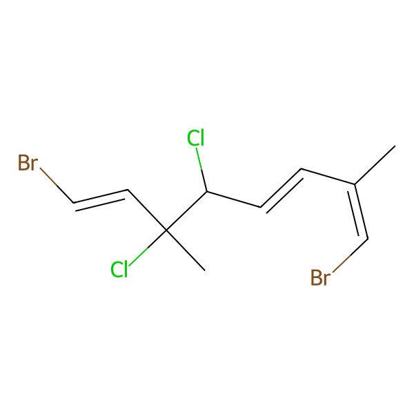 2D Structure of 1,8-Dibromo-5,6-dichloro-2,6-dimethylocta-1,3,7-triene