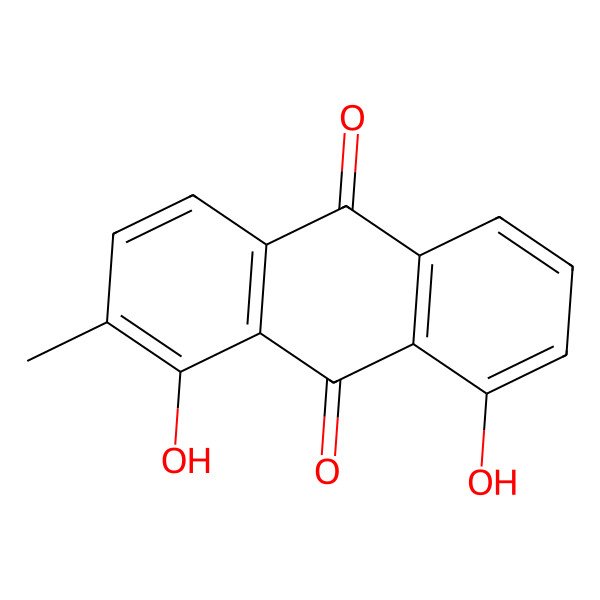 2D Structure of 1,8-Dihydroxy-2-methylanthraquinone 2D Structure of 1,8-Dihydroxy-2-methylanthraquinone