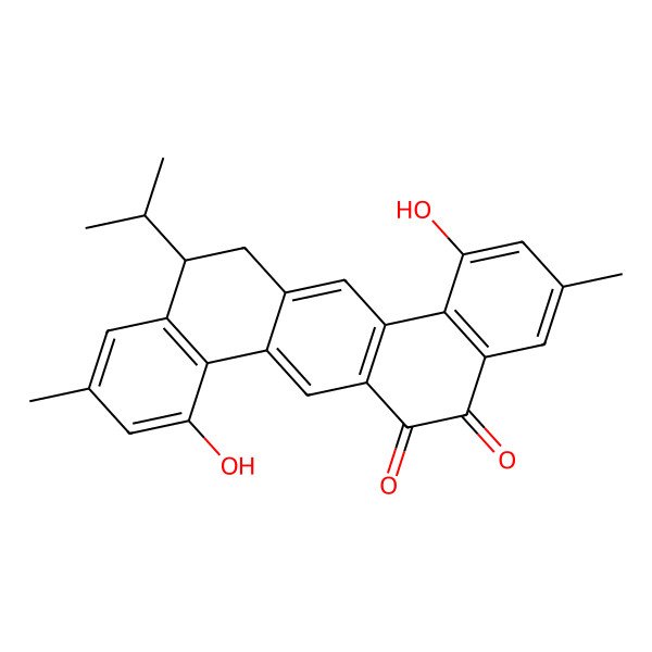 2D Structure of 1,8-Dihydroxy-3,10-dimethyl-12-propan-2-yl-12,13-dihydronaphtho[1,2-b]phenanthrene-5,6-dione