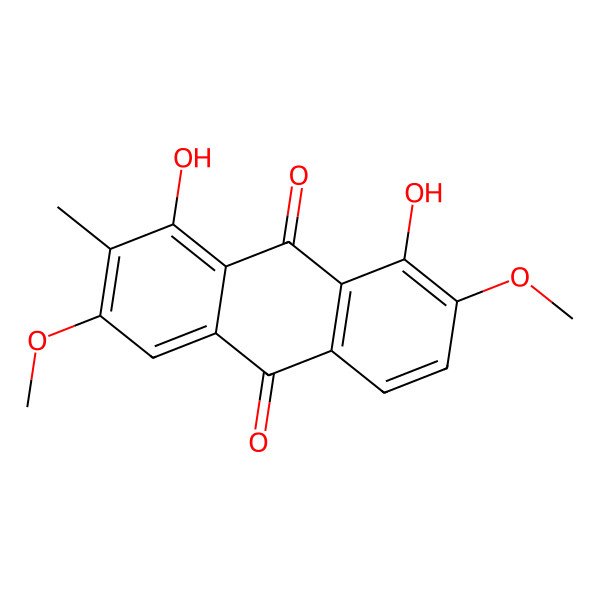 2D Structure of 1,8-Dihydroxy-3,7-dimethoxy-2-methyl-anthracene-9,10-dione