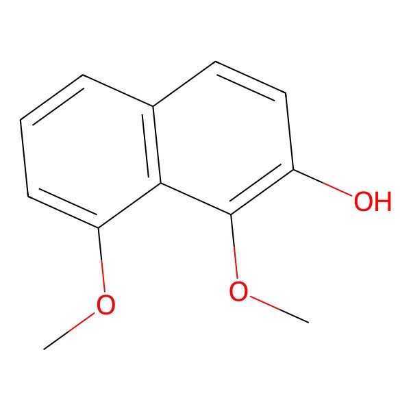 2D Structure of 1,8-Dimethoxynaphthalen-2-ol