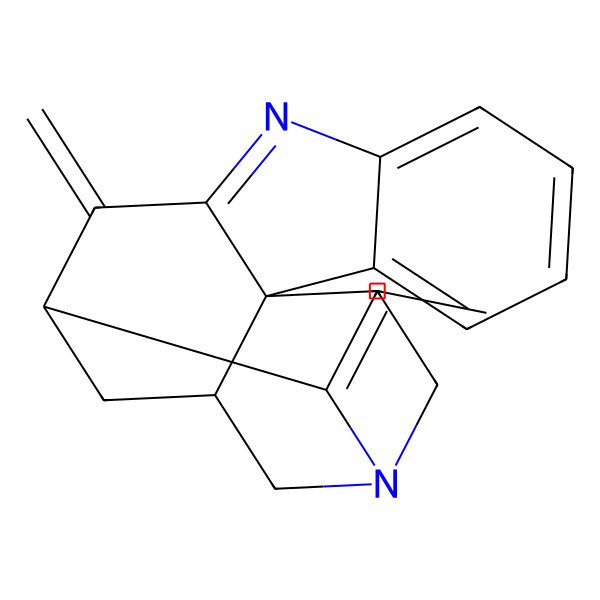 2D Structure of 18-Ethylidene-2-methylidene-4,14-diazapentacyclo[12.3.1.03,11.05,10.011,16]octadeca-3,5,7,9-tetraene