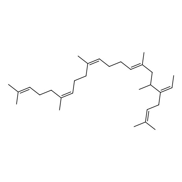 2D Structure of 18-Ethylidene-2,6,10,15,17,21-hexamethyldocosa-2,6,10,14,20-pentaene