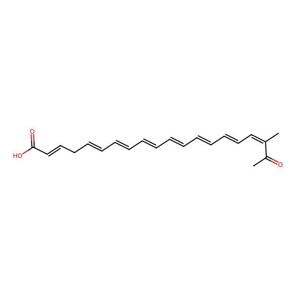 2D Structure of 18-Methyl-19-oxoicosa-2,5,7,9,11,13,15,17-octaenoic acid
