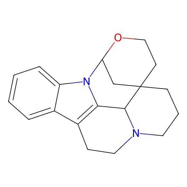 2D Structure of 18-Oxa-1,11-diazahexacyclo[9.8.2.115,19.02,7.08,20.015,21]docosa-2,4,6,8(20)-tetraene