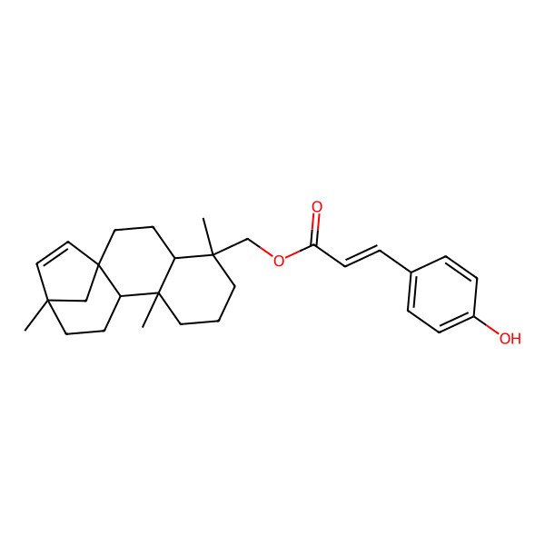 2D Structure of 18-[[(Z)-3-(4-Hydroxyphenyl)acryloyl]oxy]beyera-15-ene