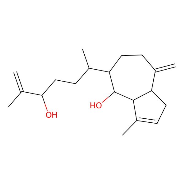 2D Structure of (3aS,4R,5S,8aR)-5-[(2R,5R)-5-hydroxy-6-methylhept-6-en-2-yl]-3-methyl-8-methylidene-3a,4,5,6,7,8a-hexahydro-1H-azulen-4-ol