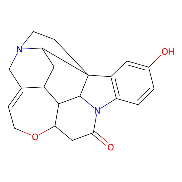 2D Structure of (4aR,5aS,8aR,13aS,15aS,15bR)-10-hydroxy-4a,5,5a,7,8,13a,15,15a,15b,16-decahydro-2H-4,6-methanoindolo[3,2,1-ij]oxepino[2,3,4-de]pyrrolo[2,3-h]quinolin-14-one