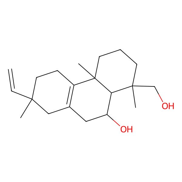 2D Structure of (2S,4bS,8R,9S)-2-ethenyl-8-(hydroxymethyl)-2,4b,8-trimethyl-3,4,5,6,7,8a,9,10-octahydro-1H-phenanthren-9-ol 2D Structure of (2S,4bS,8R,9S)-2-ethenyl-8-(hydroxymethyl)-2,4b,8-trimethyl-3,4,5,6,7,8a,9,10-octahydro-1H-phenanthren-9-ol