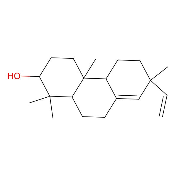 2D Structure of (2R,4aS,4bR,7R,10aS)-7-ethenyl-1,1,4a,7-tetramethyl-3,4,4b,5,6,9,10,10a-octahydro-2H-phenanthren-2-ol