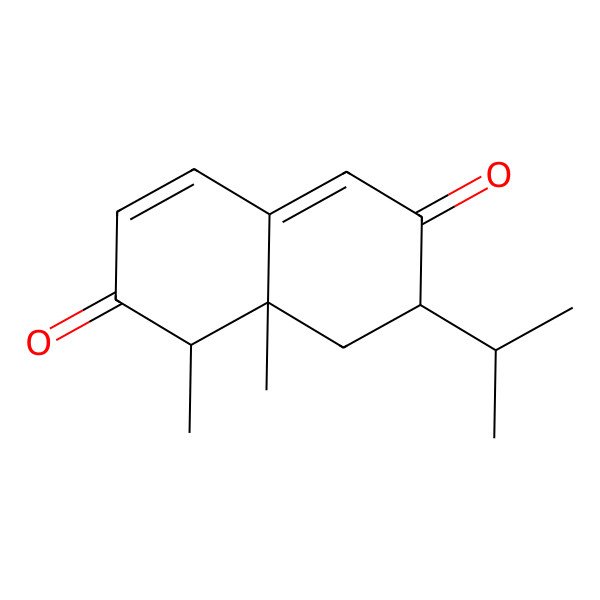 2D Structure of 1,8a-dimethyl-7-propan-2-yl-7,8-dihydro-1H-naphthalene-2,6-dione