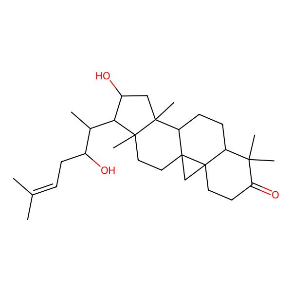 2D Structure of 14-Hydroxy-15-(3-hydroxy-6-methylhept-5-en-2-yl)-7,7,12,16-tetramethylpentacyclo[9.7.0.01,3.03,8.012,16]octadecan-6-one