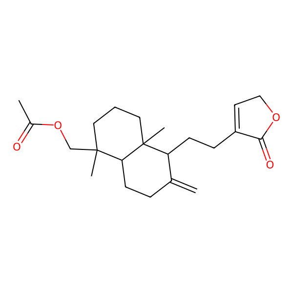2D Structure of [(1R,4aS,5R,8aR)-1,4a-dimethyl-6-methylidene-5-[2-(5-oxo-2H-furan-4-yl)ethyl]-3,4,5,7,8,8a-hexahydro-2H-naphthalen-1-yl]methyl acetate