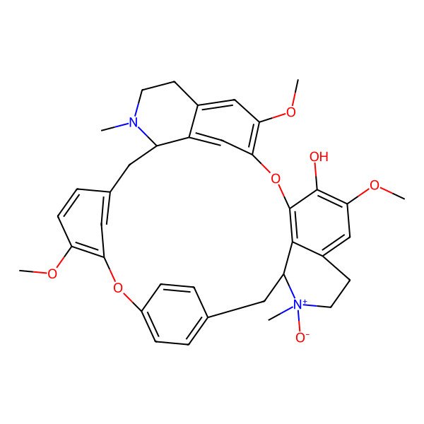 2D Structure of 6,20,25-Trimethoxy-15,30-dimethyl-15-oxido-8,23-dioxa-30-aza-15-azoniaheptacyclo[22.6.2.29,12.13,7.114,18.027,31.022,33]hexatriaconta-3(36),4,6,9(35),10,12(34),18,20,22(33),24,26,31-dodecaen-21-ol