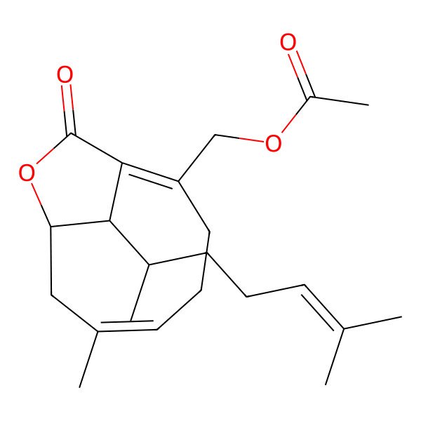 2D Structure of [(1Z,5E,8R,11S)-6-methyl-11-[(2S)-6-methylhept-5-en-2-yl]-10-oxo-9-oxabicyclo[6.2.1]undeca-1,5-dien-2-yl]methyl acetate