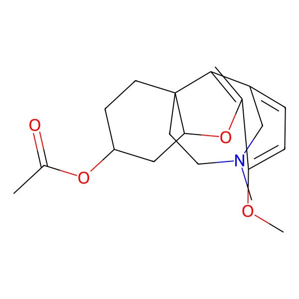 2D Structure of [(1S,12S,14S)-9-methoxy-4-methyl-11-oxa-4-azatetracyclo[8.6.1.01,12.06,17]heptadeca-6(17),7,9-trien-14-yl] acetate