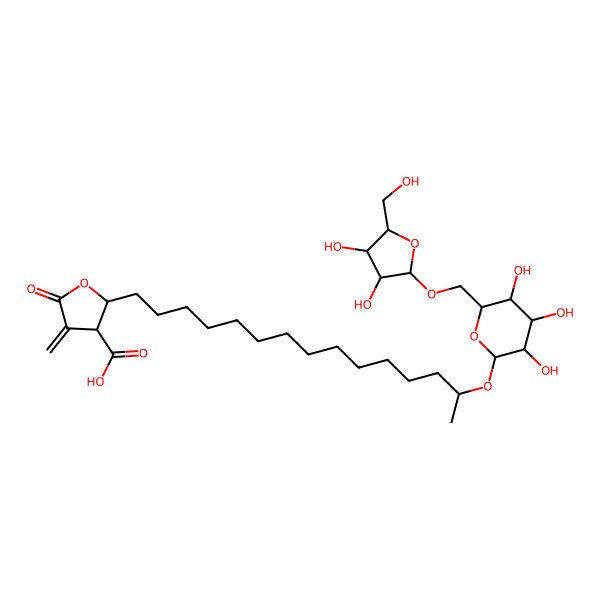 2D Structure of (18S)-18-O-a-D-Arabinofuranosyl-(1-6)-b-D-glucopyranosideof protoconstipatic acid