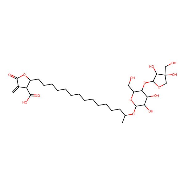 2D Structure of (18S)-18-O-b-D-Apiofuranosyl-(1-4)-b-D-glucopyranosideof protoconstipatic acid