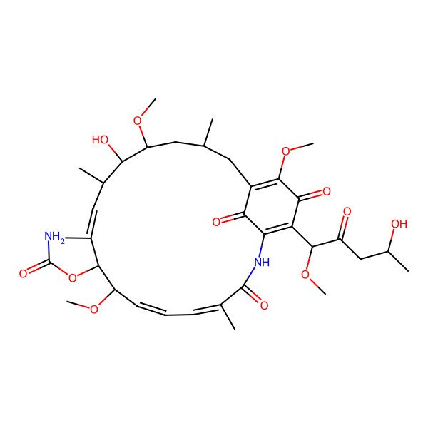 2D Structure of 19-[(1' S,4' R)-4'-hydroxy-1'-methoxy-2'-oxopentyl]geldanamycin