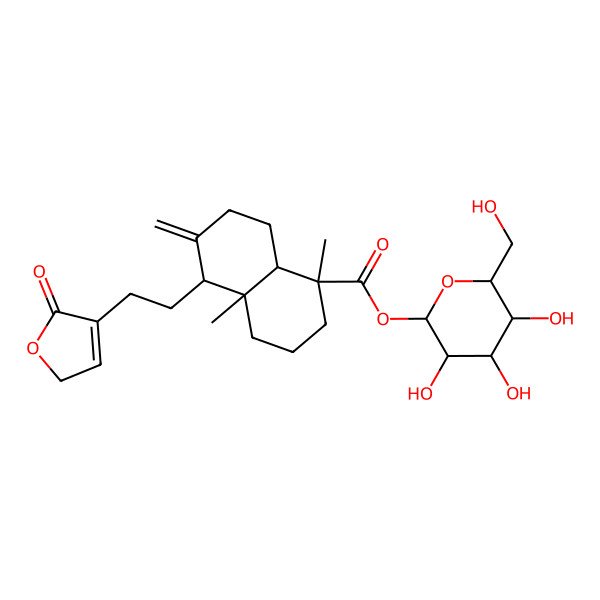 2D Structure of 19-[(beta-D-glucopyrasyl)oxy]-
