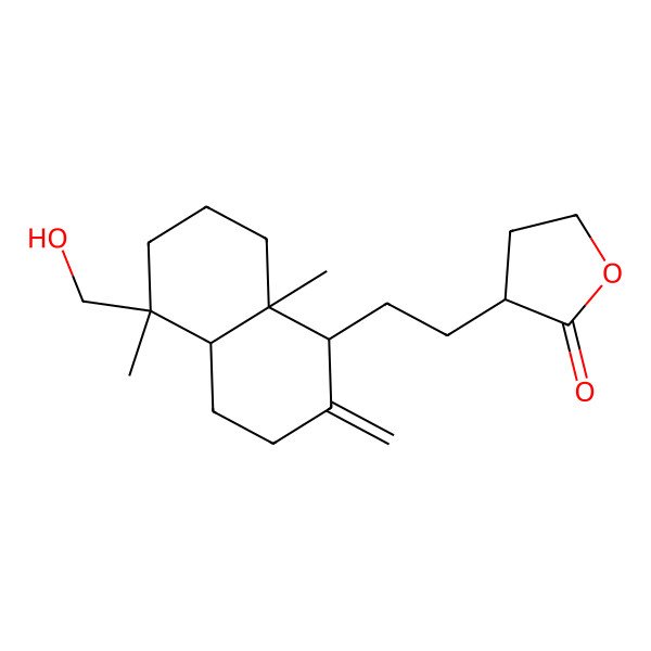 2D Structure of 19-Hydoxylabda-8(17)-en-16,15-olide