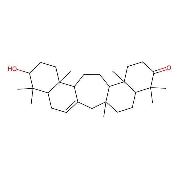 2D Structure of 19-Hydroxy-3,7,7,11,16,20,20-heptamethylpentacyclo[13.8.0.03,12.06,11.016,21]tricos-1(23)-en-8-one