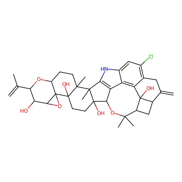 2D Structure of 19-Hydroxypenitrem A