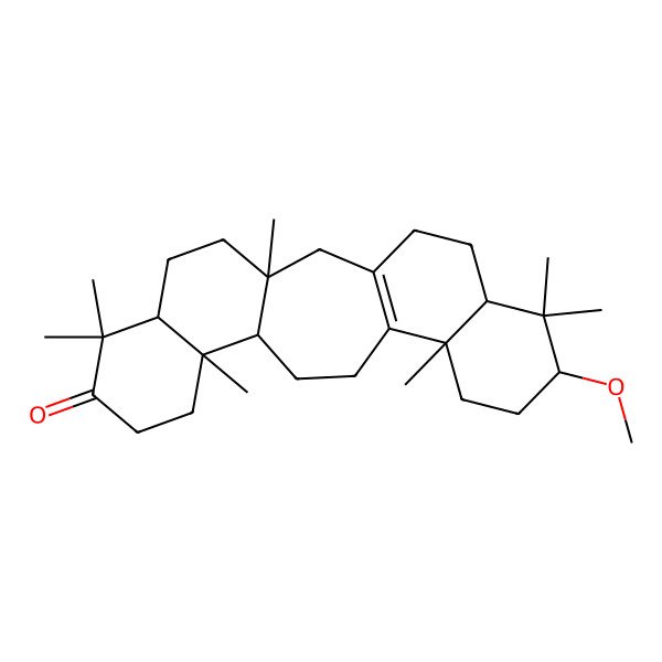 2D Structure of 19-Methoxy-3,7,7,11,16,20,20-heptamethylpentacyclo[13.8.0.03,12.06,11.016,21]tricos-1(15)-en-8-one