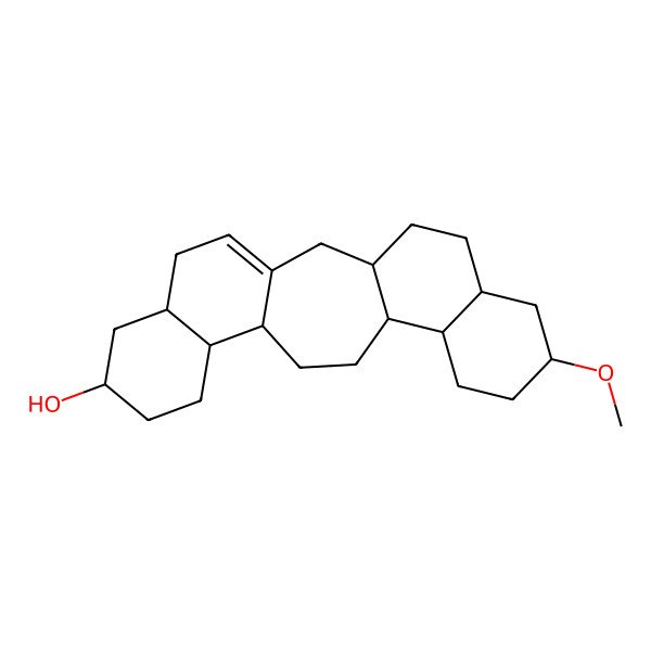 2D Structure of 19-Methoxypentacyclo[13.8.0.03,12.06,11.016,21]tricos-3-en-8-ol