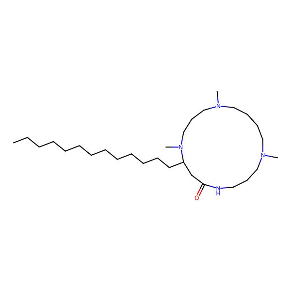 2D Structure of 1,9,13-Trimeth yl-8-tridecyl-1,5,9,13-tetraazacycloheptadecan-6-one 2D Structure of 1,9,13-Trimeth yl-8-tridecyl-1,5,9,13-tetraazacycloheptadecan-6-one