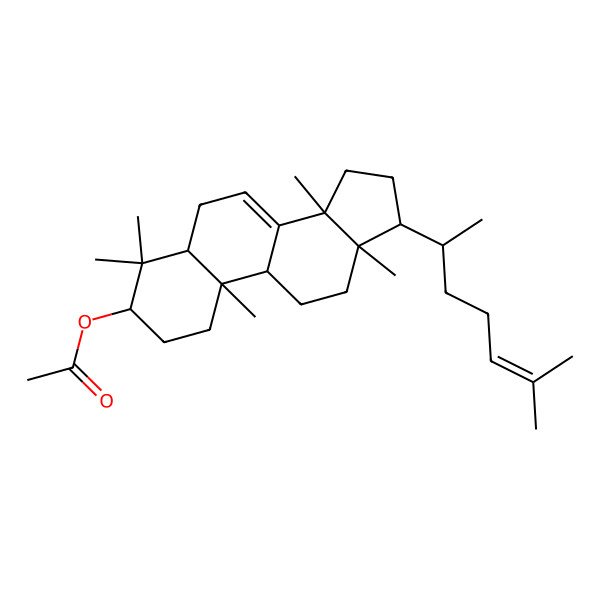 2D Structure of [4,4,10,13,14-pentamethyl-17-(6-methylhept-5-en-2-yl)-2,3,5,6,9,11,12,15,16,17-decahydro-1H-cyclopenta[a]phenanthren-3-yl] acetate