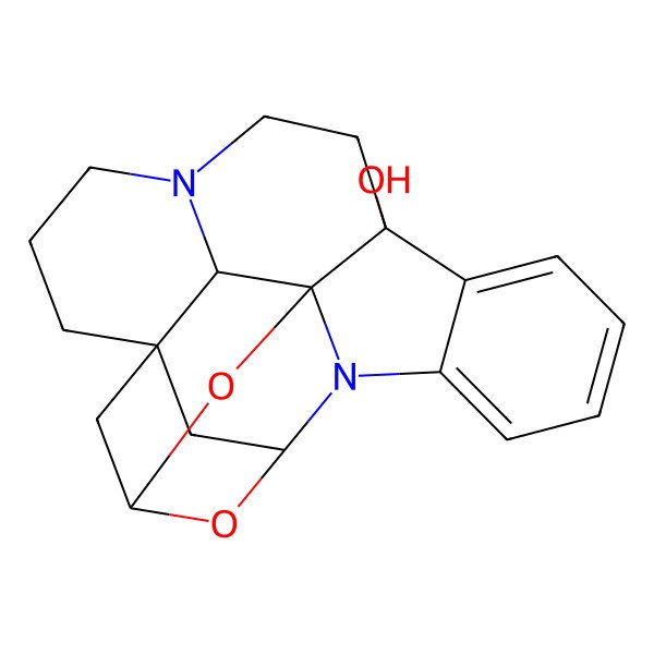 2D Structure of 19,21-Dioxa-2,12-diazaheptacyclo[10.9.1.116,20.01,9.02,18.03,8.016,22]tricosa-3,5,7-trien-9-ol