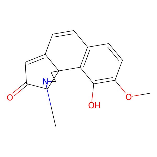 2D Structure of 3-Hydroxy-4-methoxy-14-methyl-14-azatetracyclo[8.6.0.01,13.02,7]hexadeca-2(7),3,5,8,10-pentaen-12-one