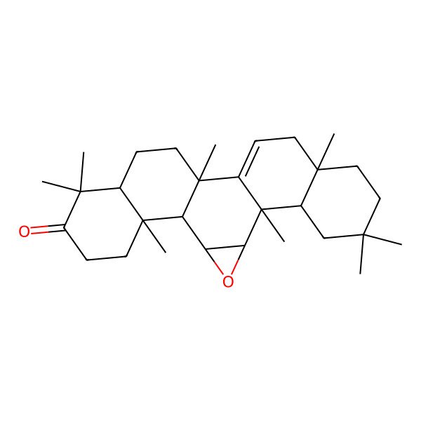 2D Structure of (1S,2R,4S,5R,6S,11R,14R,18R,23R)-1,6,10,10,14,18,21,21-octamethyl-3-oxahexacyclo[13.8.0.02,4.05,14.06,11.018,23]tricos-15-en-9-one
