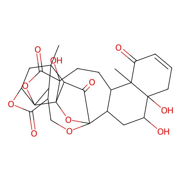 2D Structure of (1R,2S,5R,8S,9R,14R,15R,17R,18R,21S,24R,26S,27S)-5,14,15-trihydroxy-2,9,26-trimethyl-3,19,23,28-tetraoxaoctacyclo[16.9.1.118,27.01,5.02,24.08,17.09,14.021,26]nonacos-11-ene-4,10,22,29-tetrone