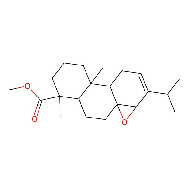 2D Structure of methyl (1R,4S,5R,9S,10R,14S)-5,9-dimethyl-13-propan-2-yl-15-oxatetracyclo[8.5.0.01,14.04,9]pentadec-12-ene-5-carboxylate