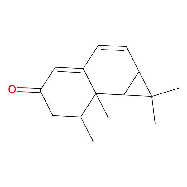2D Structure of (1aR)-1,1a,6,7,7a,7bbeta-Hexahydro-1,1,7beta,7abeta-tetramethyl-5H-cyclopropa[a]naphthalen-5-one