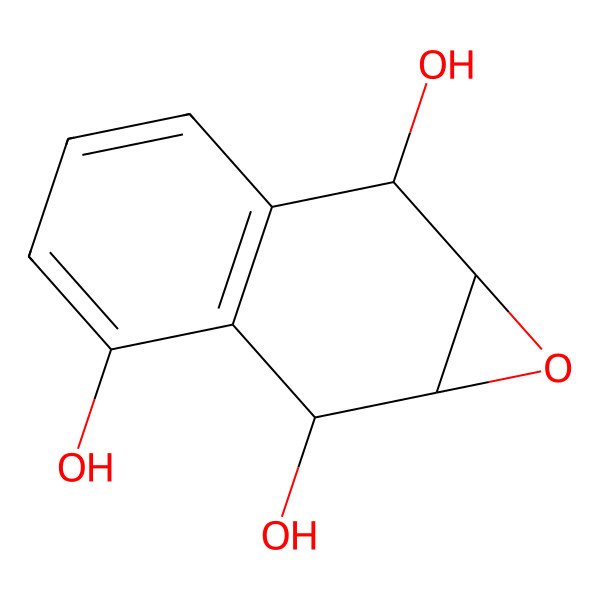 2D Structure of (1aR,2R,7S,7aS)-1a,2,7,7a-tetrahydronaphtho[2,3-b]oxirene-2,3,7-triol