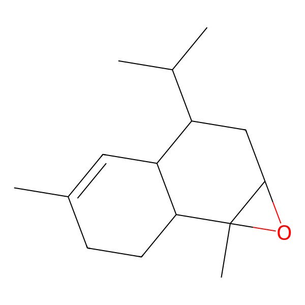 2D Structure of (1aR,3R,3aR,7aR,7bS)-5,7b-dimethyl-3-propan-2-yl-2,3,3a,6,7,7a-hexahydro-1aH-naphtho[1,2-b]oxirene