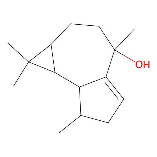2D Structure of (1aR,4S,7R,7aS,7bR)-1,1,4,7-tetramethyl-2,3,6,7,7a,7b-hexahydro-1aH-cyclopropa[e]azulen-4-ol