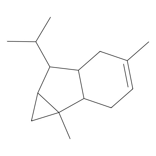 2D Structure of (1aS,1bR,5aR,6S,6aR)-1a,4-dimethyl-6-propan-2-yl-1b,2,5,5a,6,6a-hexahydro-1H-cyclopropa[a]indene
