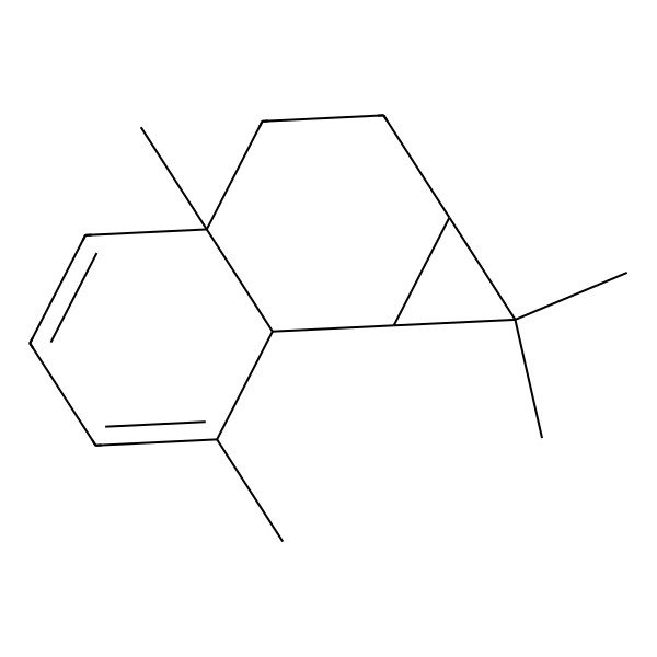 2D Structure of (1aS,3aS,7aS,7bS)-1,1,3a,7-tetramethyl-2,3,7a,7b-tetrahydro-1aH-cyclopropa[a]naphthalene