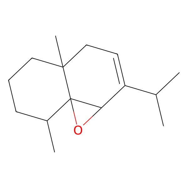 2D Structure of (1aS,4aR,8R,8aR)-4a,8-dimethyl-2-propan-2-yl-1a,4,5,6,7,8-hexahydronaphtho[1,8a-b]oxirene